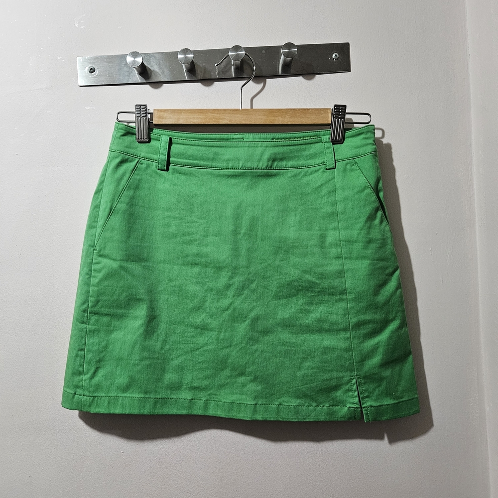 Renoma Sports Korean Golf Womens Bright Green Golf Mini Skirt Skort W/ Pockets S